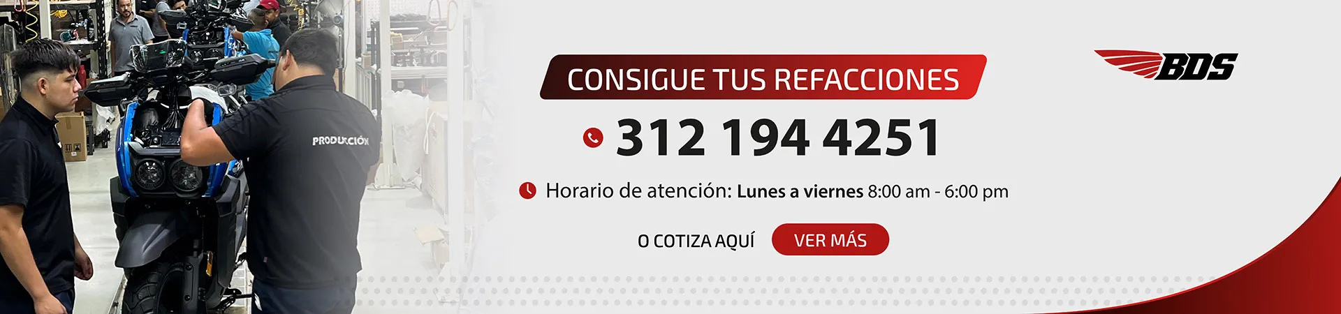 Cotiza tus refacciones para tu moto BDS