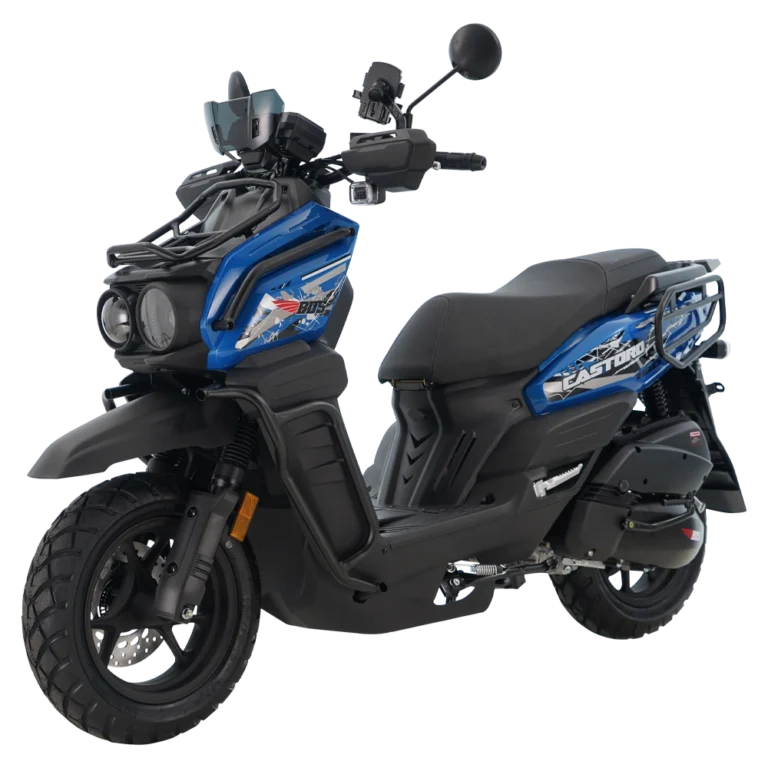 Castoro 180 motoneta 180 cc vista perspectiva derecha azul